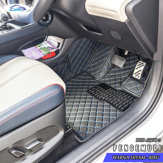 Iconnie Karpet BYD Atto 3 2024-2025 fullset Custom Made Car floor mat