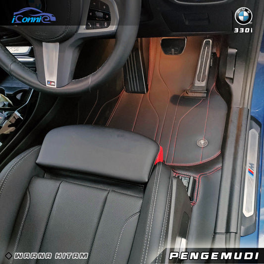 Iconnie Karpet BMW 330i 2019-2025 Karpet 360 Peredam Lantai Mobil Nappa Leather