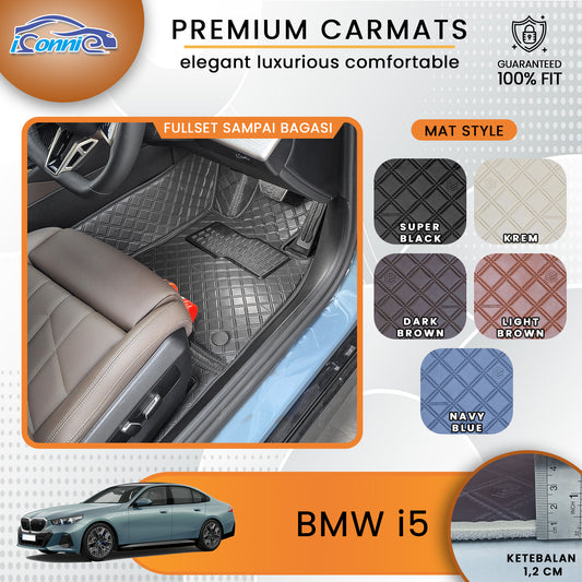 Iconnie Karpet BMW I5 2024-2025 fullset Custom Made Car floor mat
