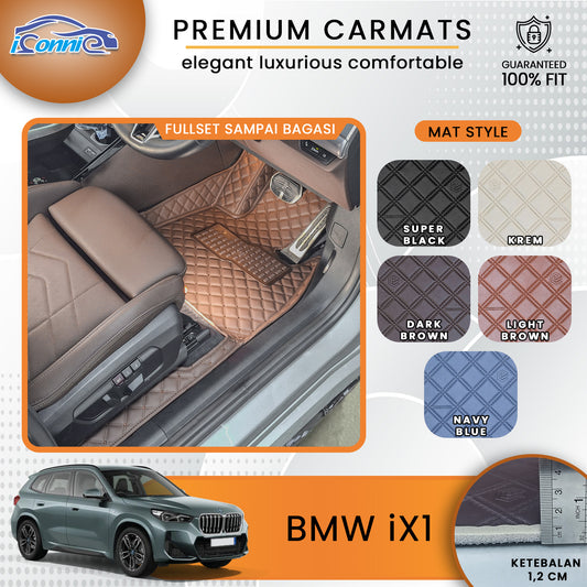 Iconnie Karpet BMW IX1 2022-2025 fullset Custom Made Car floor mat