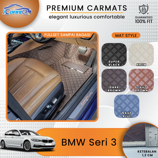 Iconnie Karpet BMW 320i 330i 2012-2025 fullset Custom Made Car floor mat