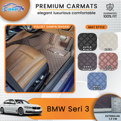 Iconnie Karpet BMW 320i 330i 2012-2025 fullset Custom Made Car floor mat