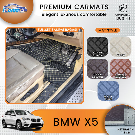 Iconnie Karpet BMW X5 2012-2023 fullset Custom Made Car floor mat