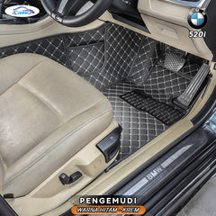 Iconnie Karpet BMW 520i 2010-2025 fullset Custom Made Car floor mat