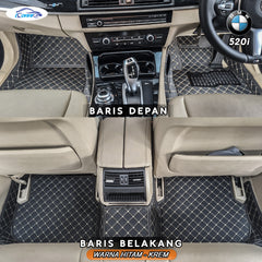Iconnie Karpet BMW 520i 2010-2025 fullset Custom Made Car floor mat