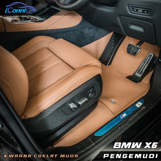 Iconnie Karpet BMW X6 Karpet 360 Peredam Lantai Mobil Nappa Leather