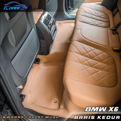 Iconnie Karpet BMW X6 Karpet 360 Peredam Lantai Mobil Nappa Leather