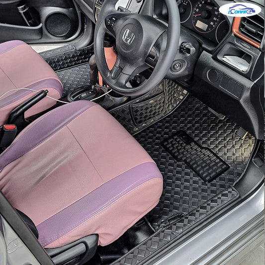 Iconnie Karpet Honda Brio Tahun 2011-2025 fullset Custom Made Car floor mat