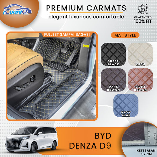 Iconnie Karpet BYD Denza 9 fullset Custom Made Car floor mat