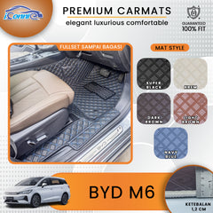 Iconnie Karpet BYD M6  fullset Custom Made Car floor mat