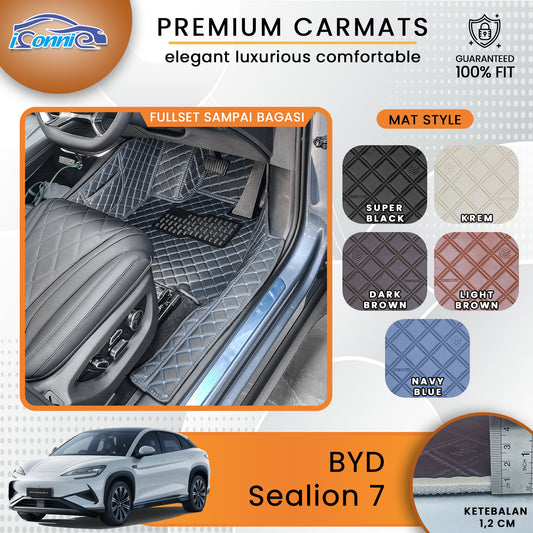 Iconnie Karpet BYD Sealion7 fullset Custom Made Car floor mat