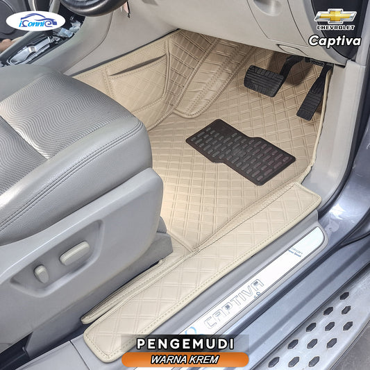 Iconnie Karpet Chevrolet Captiva 2016-2019 fullset Custom Made Car floor mat