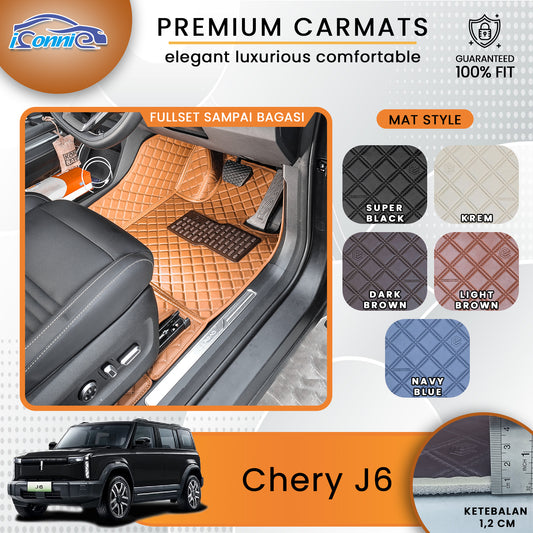 Iconnie Karpet Chery J6 2024-2025 fullset Custom Made Car floor mat