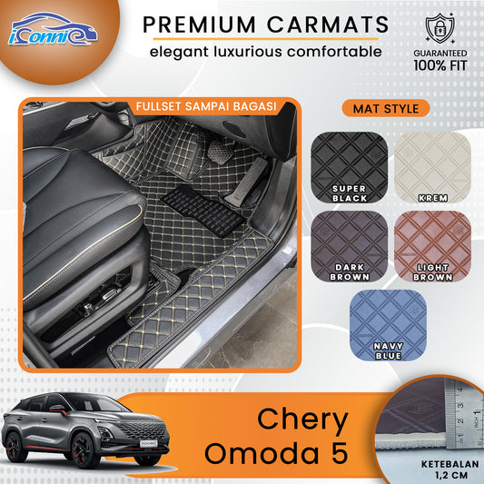 Iconnie Karpet Chery Omoda 5 2023-2025 fullset Custom Made Car floor mat