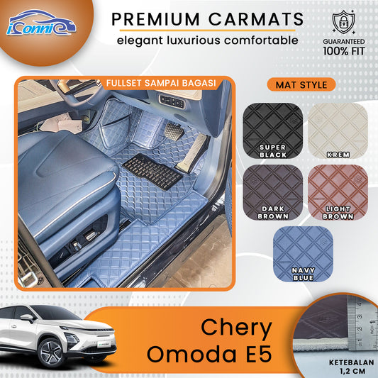 Iconnie Karpet Chery Omoda E5 fullset Custom Made Car floor mat