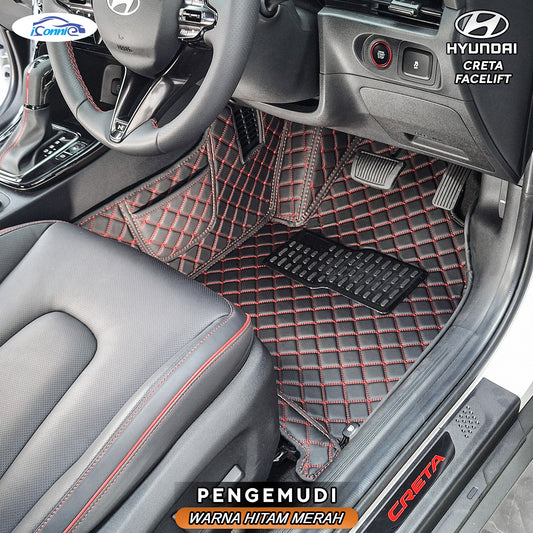 Iconnie Karpet Hyundai Creta 2022-2025 fullset Custom Made Car floor mat