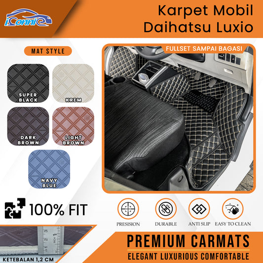 Iconnie Karpet Daihatsu Luxio 2014-2022 fullset Custom Made Car floor mat
