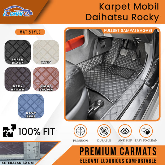 Iconnie Karpet Daihatsu Rocky 2021-2025 fullset Custom Made Car floor mat