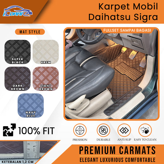 Iconnie Karpet Daihatsu Sigra 2016-2025 fullset Custom Made Car floor mat