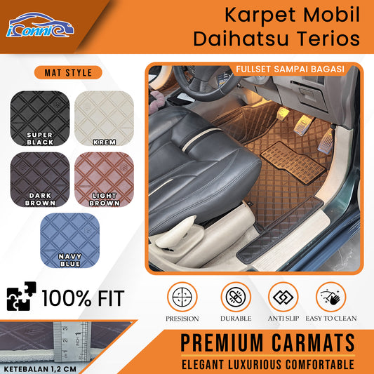 Iconnie Karpet Daihatsu Terios 2006-2025 fullset Custom Made Car floor mat
