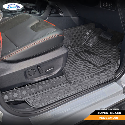 Iconnie Karpet Ford Ranger 2012-2025 fullset Custom Made Car floor mat