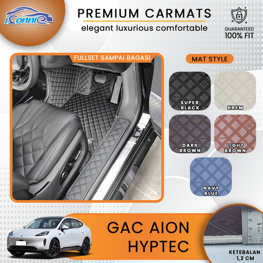 Iconnie Karpet GAC AION HYPTEC  fullset Custom Made Car floor mat