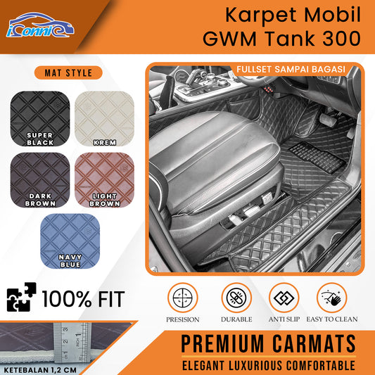 Iconnie Karpet GWM Tank 300 fullset Custom Made Car floor mat