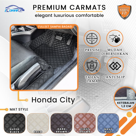 Iconnie Karpet Honda City Premium Car Floor Mat
