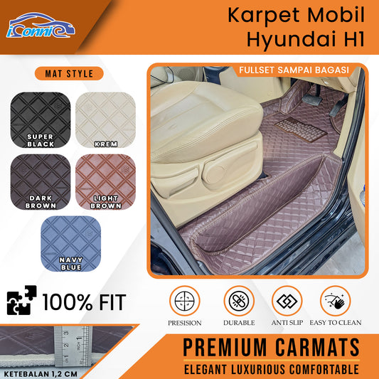 Iconnie Karpet Hyundai H1 2017-2019 fullset Custom Made Car floor mat