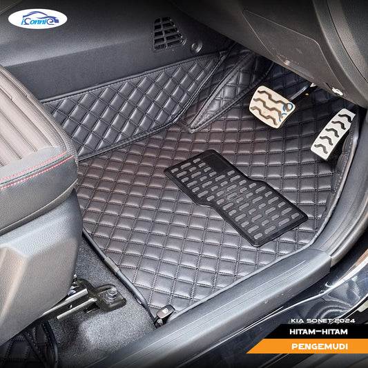Iconnie Karpet Kia Sonet 2020-2025 fullset Custom Made Car floor mat