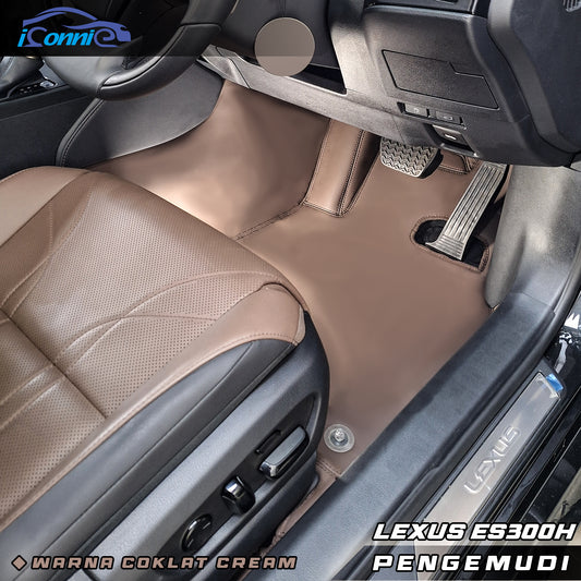Iconnie Karpet Lexus ES300h Karpet 360 Peredam Lantai Mobil Nappa Leather