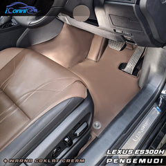 Iconnie Karpet Lexus ES300h Karpet 360 Peredam Lantai Mobil Nappa Leather