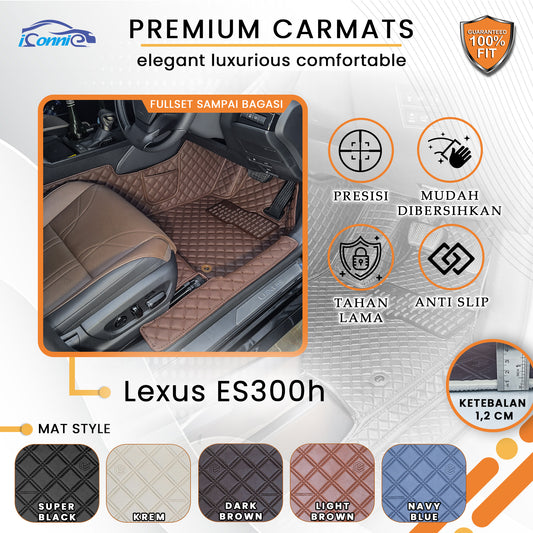 Iconnie Karpet Lexus ES300h 2020-2025 fullset Custom Made Car floor mat