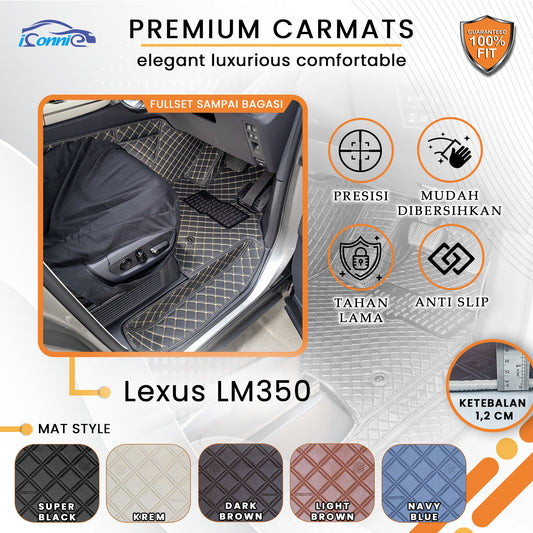 Iconnie Karpet Lexus LM350 2020-2025 fullset Custom Made Car floor mat