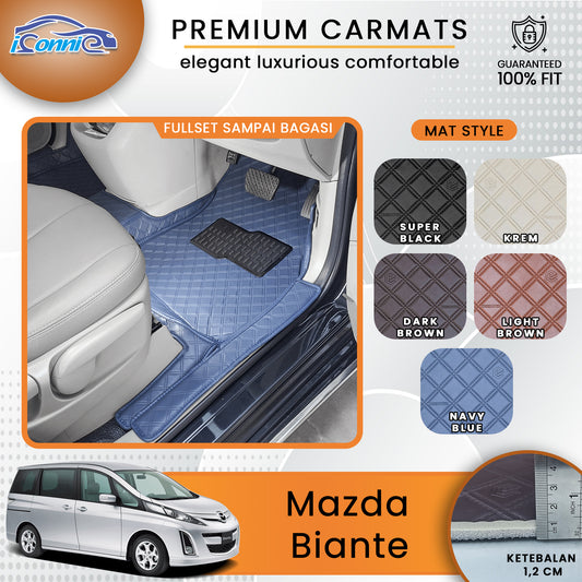 Iconnie Karpet Mazda Biante 2012-2017 fullset Custom Made Car floor mat