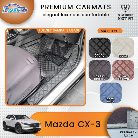 Iconnie Karpet Mazda CX3 2016-2025 fullset Custom Made Car floor mat