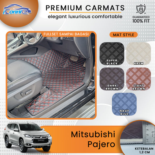 Iconnie Carmats Mitsubishi Pajero tahun 2008-2025 Custom Made Car Floor mat