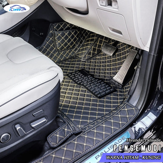 Iconnie Karpet Hyundai Palisade 2021-2025 fullset Custom Made Car floor mat