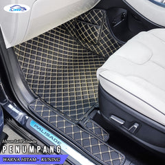 Iconnie Karpet Hyundai Palisade 2021-2025 fullset Custom Made Car floor mat