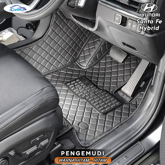 Iconnie Karpet Hyundai Santa Fe 2012-2025 fullset Custom Made Car floor mat
