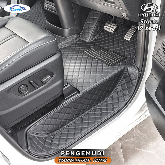 Iconnie Karpet Hyundai Staria 2022-2025 fullset Custom Made Car floor mat