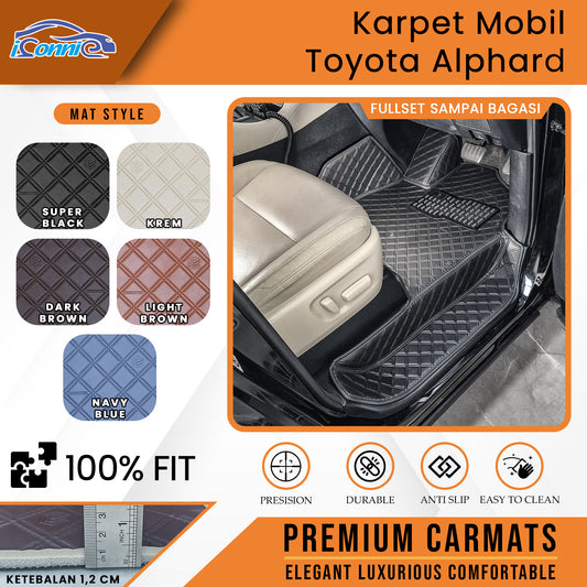 Iconnie Karpet Toyota Alphard Custom Made car floor mat